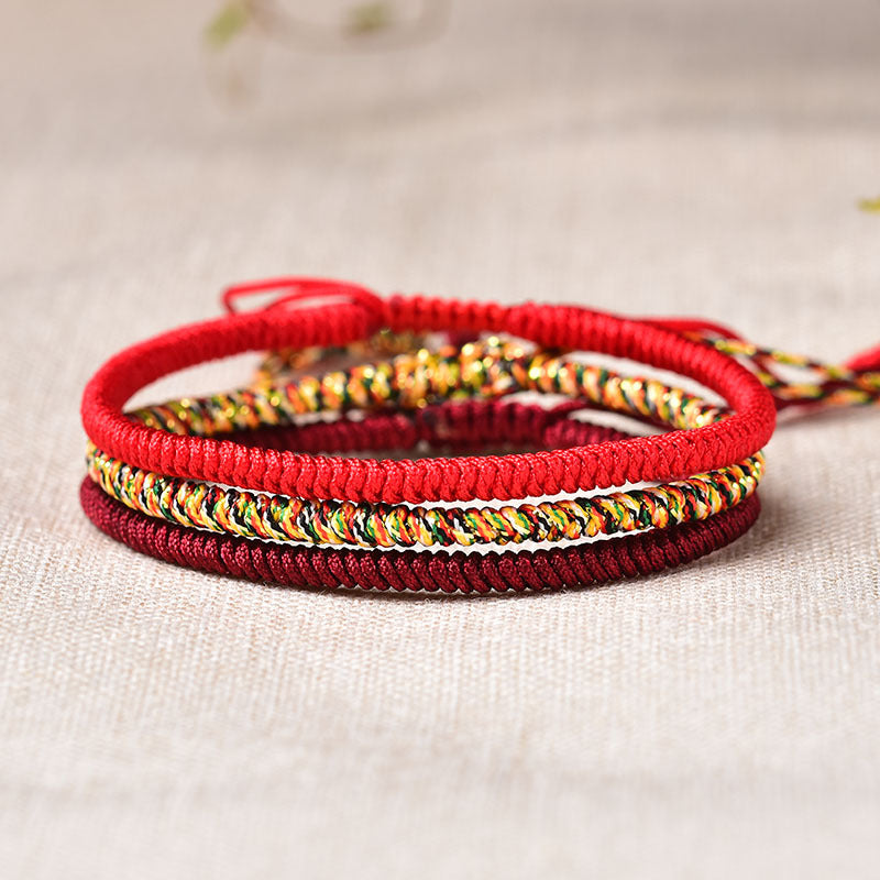 Tibetan Buddhist auspicious knotted bracelet