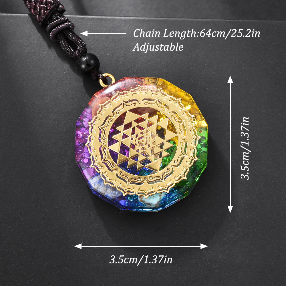 Chakra Orgonite Necklace - Balances Orgone Energy & EMF Protection