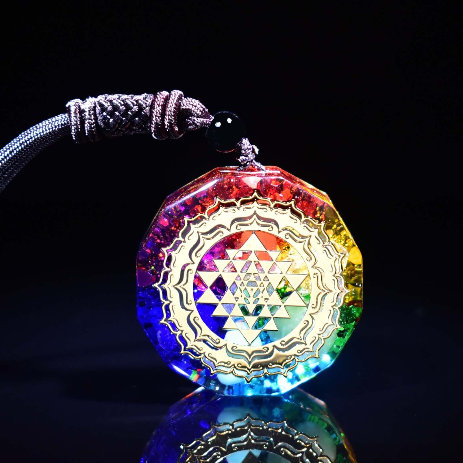 Chakra Orgonite Necklace - Balances Orgone Energy & EMF Protection