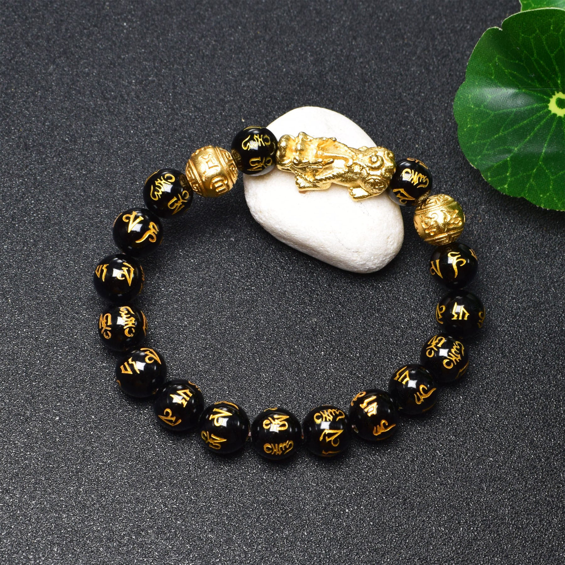 Feng Shui Pixiu Bracelet - Natural Obsidian Fortune Bracelet