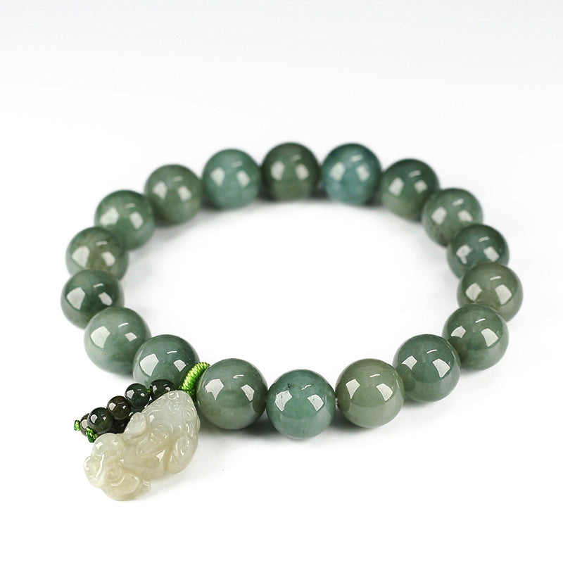 Green Jade Pixiu Bracelet - Attracts Wealth and Calming Energies