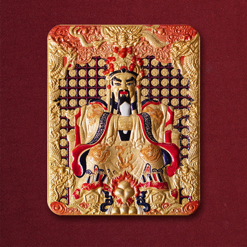 Tibetan Brass Gawu Box Relief Three-Dimensional Thangka Pendant